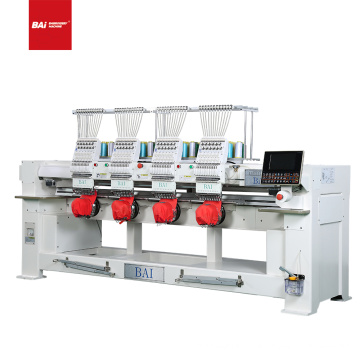 Bai High Speed ​​Four Head 12 Colours Machine de broderie à capuchon plat informatisé industriel à vendre